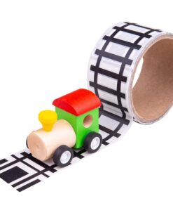 Тиксо детски релси с дървен локомотив Bigjigs