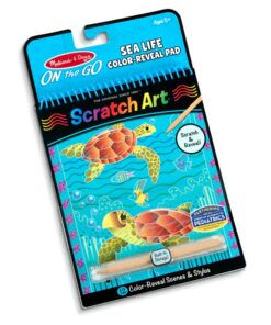 Детска книжка скреч Морски животни Melissa & Doug