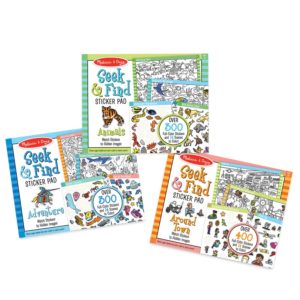 Детски комплект за оцветяване със стикери Животни Melissa & Doug