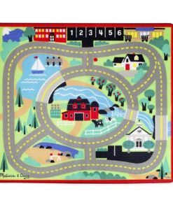 Детско килимче с пътища и дървени колички Melissa & Doug