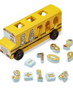 Дървен автобус с цифри детска играчка Melissa & Doug