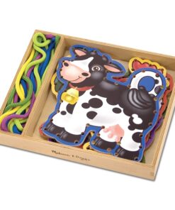 Дървен комплект за нанизване Ферма Melissa & Doug