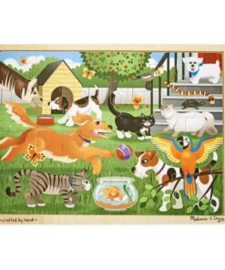 Дървен пъзел в рамка Домашни любимци Melissa & Doug