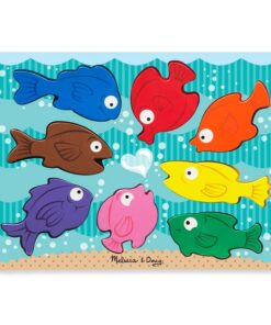 Дървен пъзел за деца Многоцветни рибки Melissa & Doug