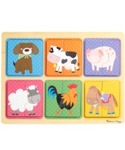 Дървен пъзел за деца Приятели от фермата Melissa & Doug