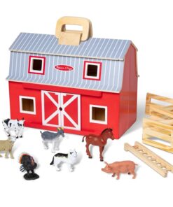 Дървен сгъваем хамбар с животни Melissa & Doug