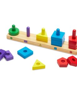 Дървена детска низанка Геометрични фигури Melissa & Doug