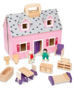 Преносима дървена детска къща за кукли Melissa & Doug