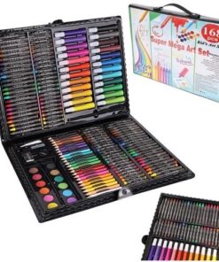 Творчески комплект за рисуване в черен куфар 168 бр