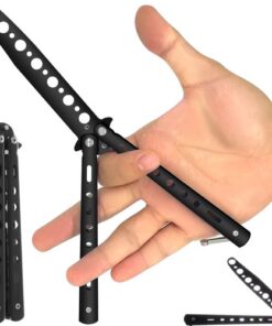 Тренировъчен нож пеперуда в черно Malatec