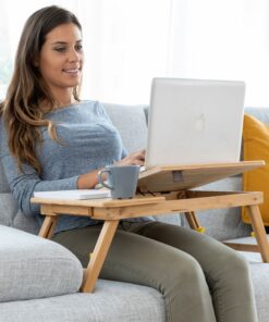 Бамбукова сгъваема маса за лаптоп InnovaGoods