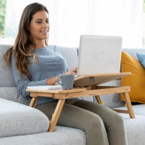 Бамбукова сгъваема маса за лаптоп InnovaGoods