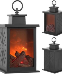 Декоративна мини камина фенер с LED осветление