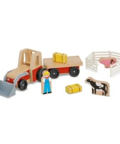 Дървен детски трактор с аксесоари Melissa & Doug