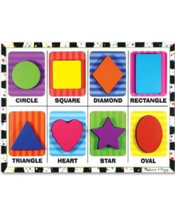 Дървен пъзел за деца Цветни фигури Melissa & Doug