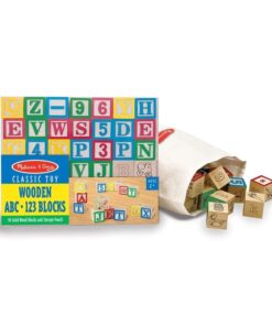 Дървени кубчета с букви и цифри Melissa & Doug