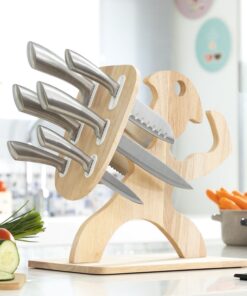 Комплект ножове с дървена поставка InnovaGoods