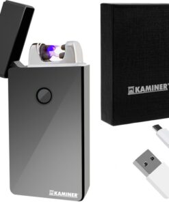 Плазмена запалка на ток в черен цвят