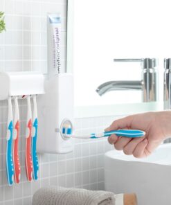 Поставка за четка за зъби с диспенсър за паста InnovaGoods