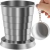 Сгъваема метална чаша ключодържател
