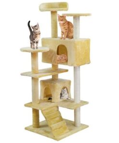 Kатерушка за котки Котешко дърво в бежово 120 см.