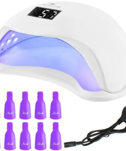 UV Лампа за гел лак с 10 бр щипки за махане на лак