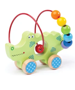 Детска играчка сортер с мъниста Крокодил Bigjigs