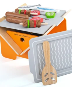 Детски дървен комплект за барбекю Bigjigs