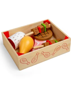 Дървена детска щайга с месо Bigjigs