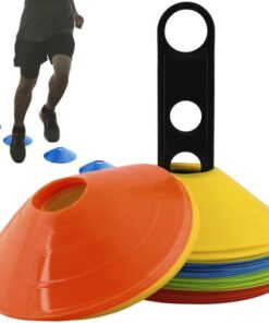 Комплект тренировъчни конуси 50 бр със стойка