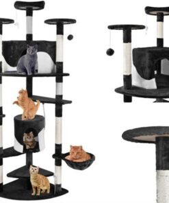 Котешко дърво 200 см. в черно и бяло