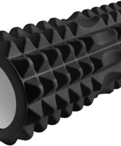 Релефна масажна ролка за йога в черно Trizand