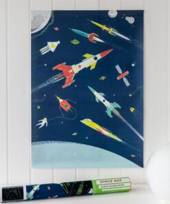 Светещ плакат за деца Космическа ера Rex London
