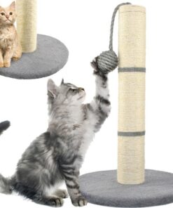 Сива котешка драскалка стълб 45 см.