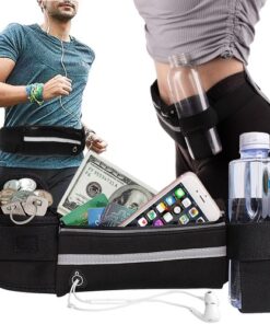Спортен колан бъбрек за бягане в черен цвят