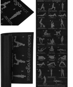 Фитнес постелка за йога с план за упражнения