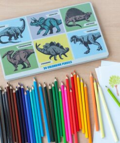 Цветни моливи за деца Праисторическа земя 36 броя Rex London