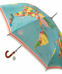 Чадър за деца с принт Карта на света Rex London