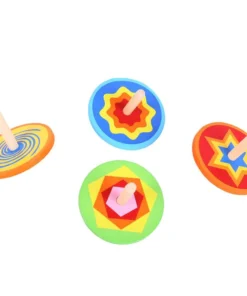 дървен цветен пумпал за деца