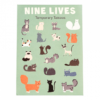 Временнни татуировки за деца Девет живота Rex London