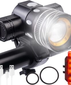 Голям фар за велосипед T6 USB + заден фар Trizand