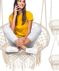 Градинска люлка Гнездо в бежово 145см