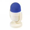 Гумичка с острилка микрофон в синьо Rex London