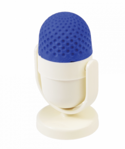 Гумичка с острилка микрофон в синьо Rex London