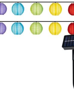 Декоративна градинска гирлянда с цветни лампички