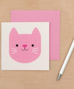 Детска картичка Котето Куки в розово Rex London