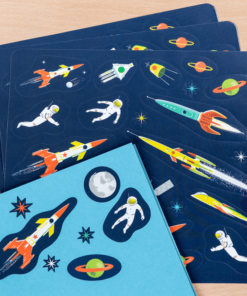 Детски стикери с принт Космическа ера Rex London