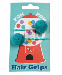 Детски фибички за коса с помпони Сини Rex London