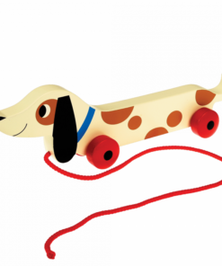 Дървен дакел играчка за дърпане Rex London