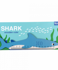 Дървена линийка с принт Акула Rex London